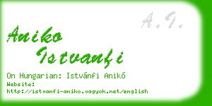 aniko istvanfi business card